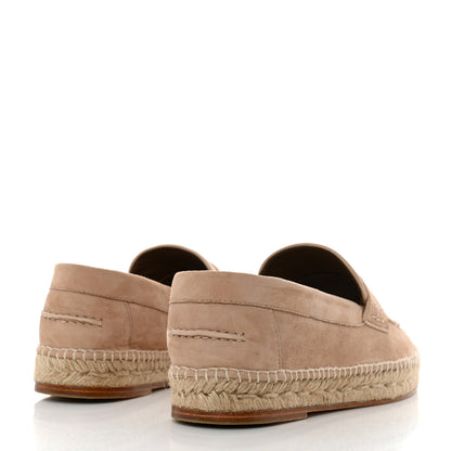 Hermes Suede Calfskin Womens Trip Espadrilles 37 Bois de Santal 4 of 9
