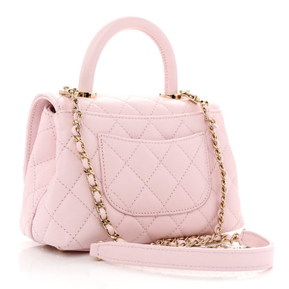 Chanel Caviar Quilted Extra Mini Coco Handle Flap Light Pink 3 of 11