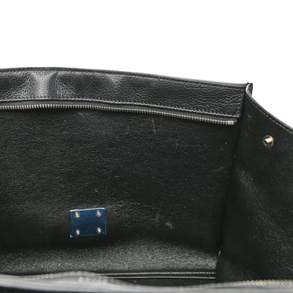 Celine Drummed Calfskin Suede Medium Trapeze Black 11 of 15