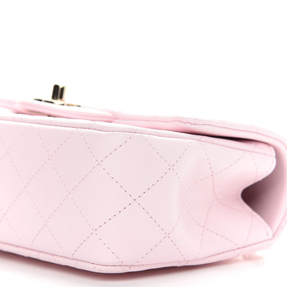 Chanel Lambskin Quilted Mini Top Handle Rectangular Flap Light Pink 8 of 8