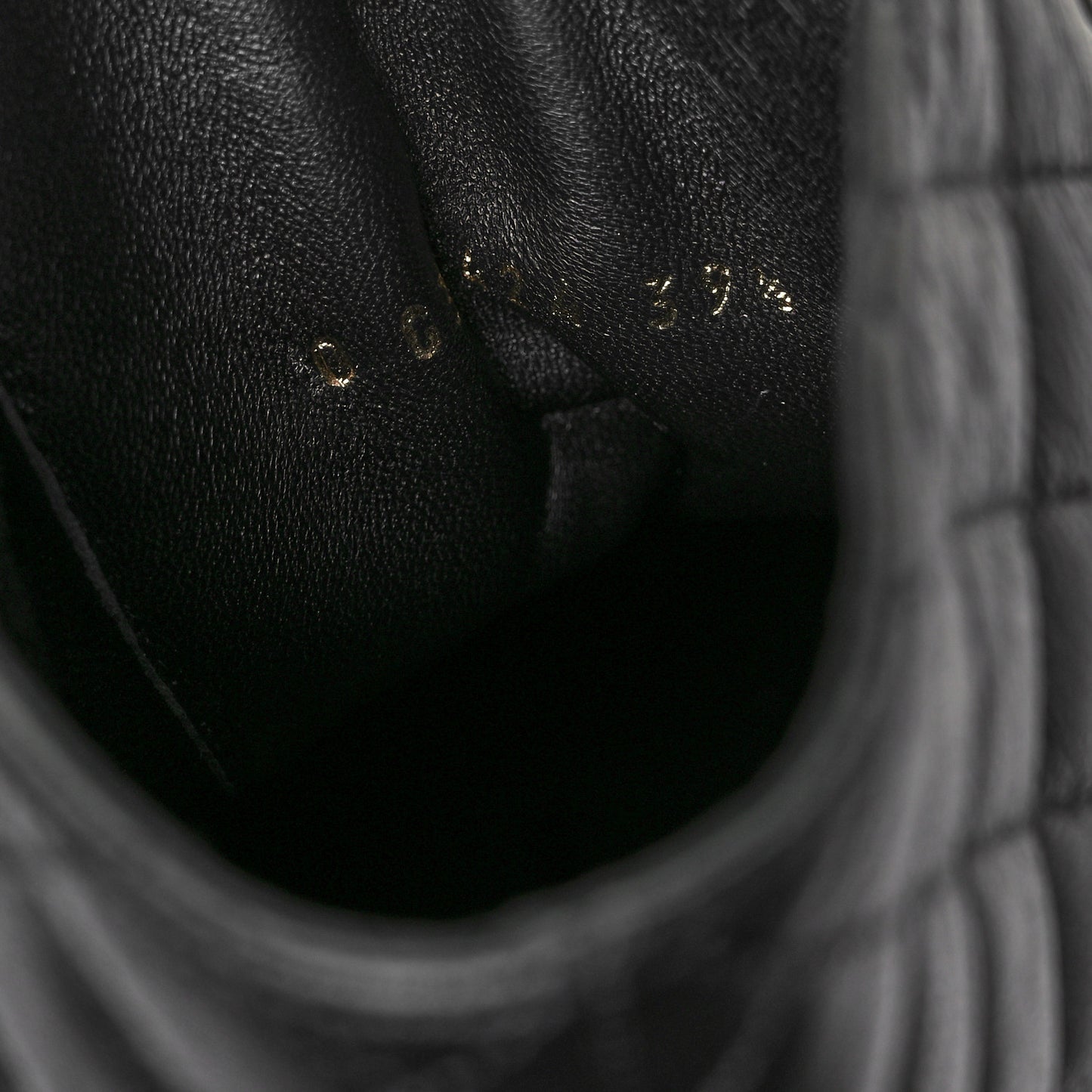 Lambskin Calfskin Quilted Lace Up Combat Boots 39.5 Black