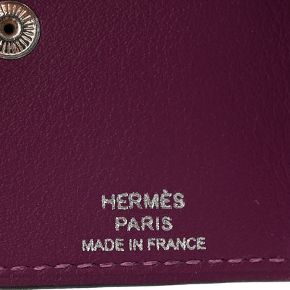 Hermes Togo Swift Verso Ulysse Nano Bag Charm Bleu Saphir Anemone 3 of 4