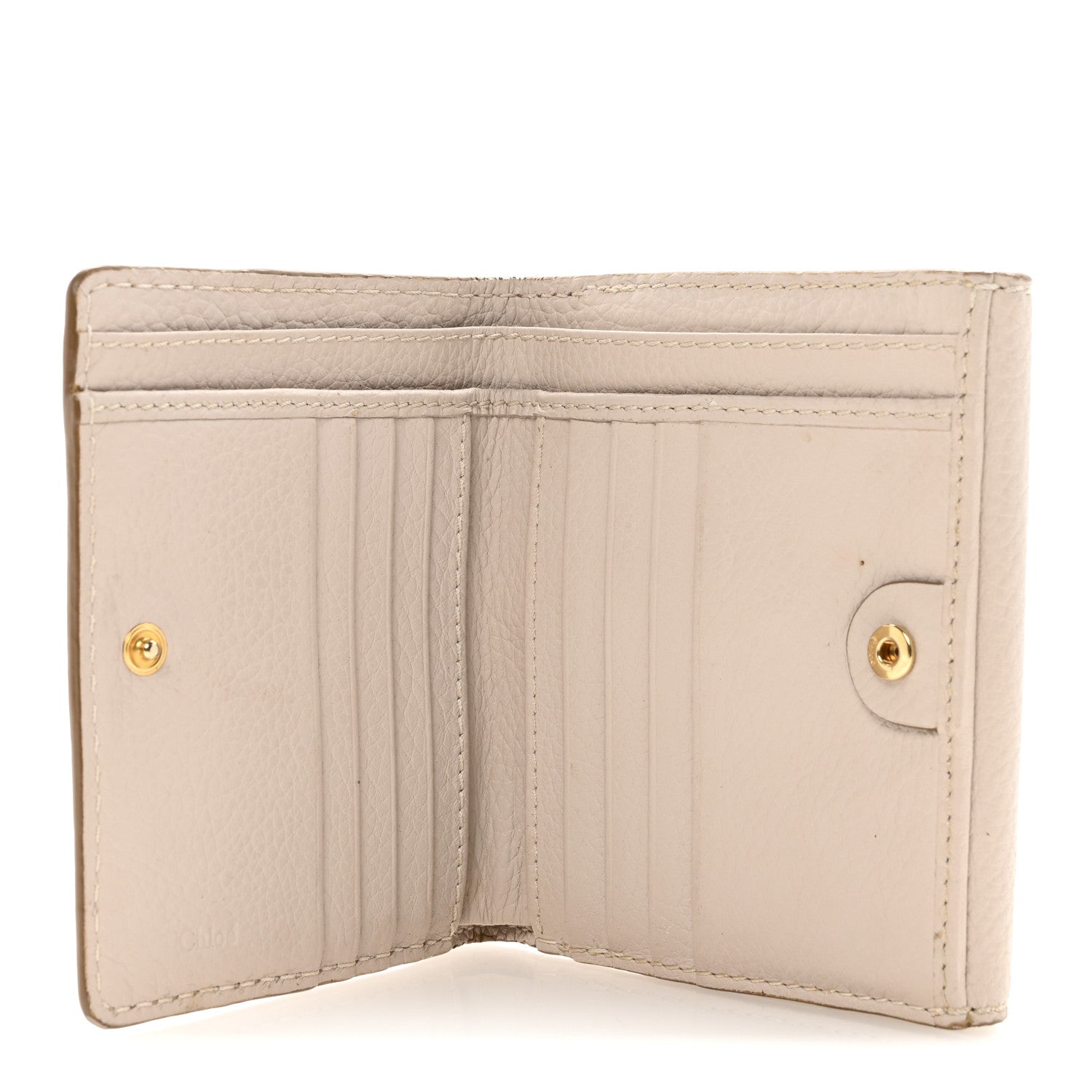 Chloe Grained Calfskin Marcie Square Wallet Abstract White 5 of 10