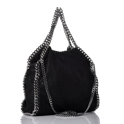 Stella McCartney Shaggy Deer Mini Falabella Fold Over Tote Black 2 of 8