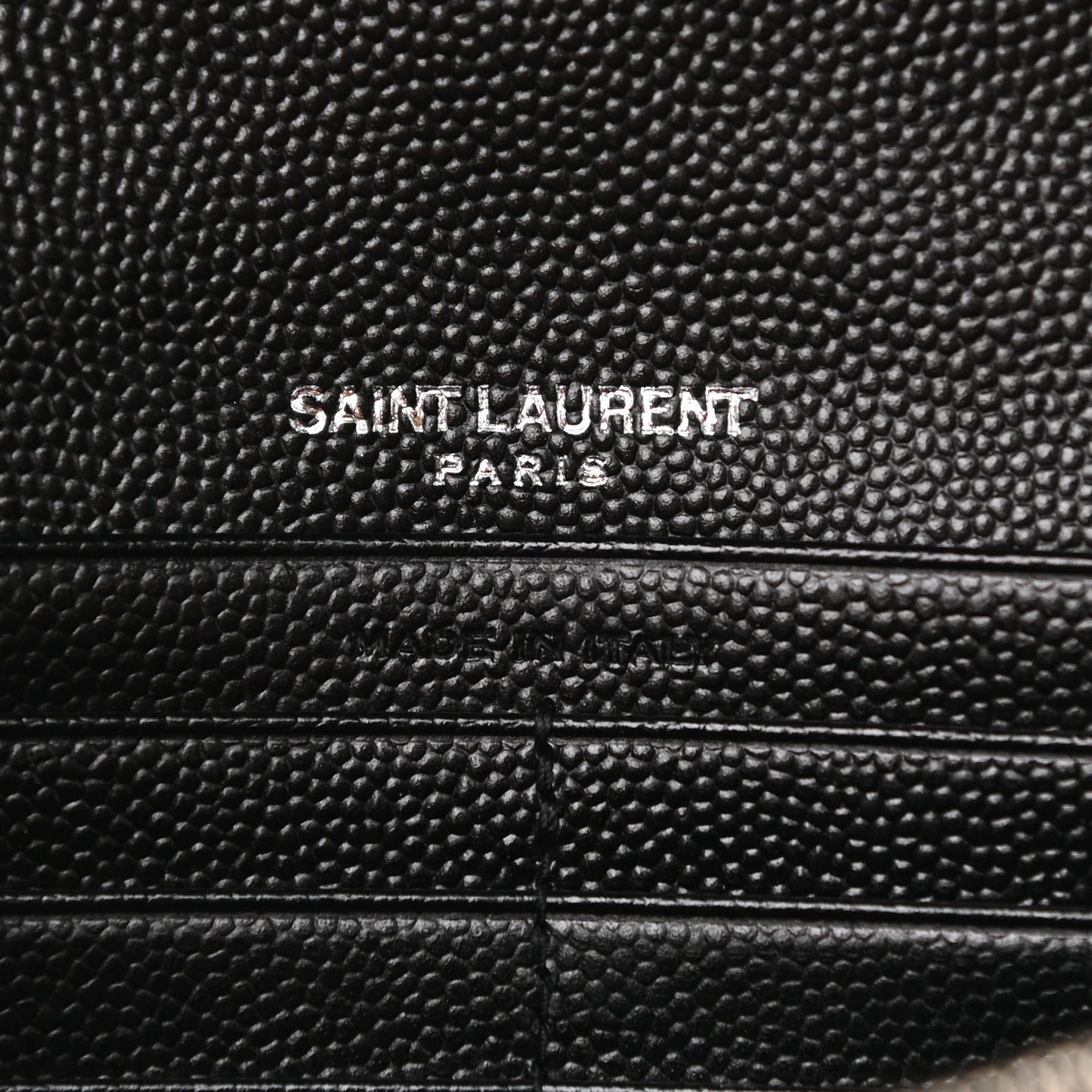 Grain De Poudre Matelasse Chevron Monogram Chain Wallet Black