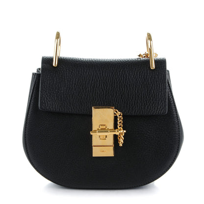 Chloe Grained Lambskin Mini Drew Shoulder Bag Black 1 of 8