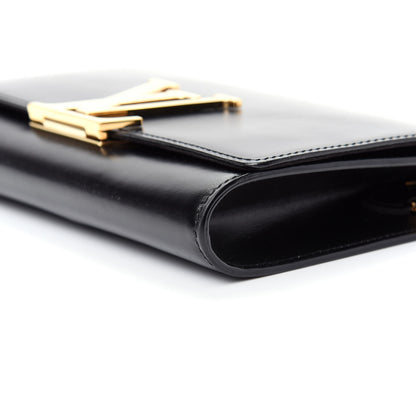 Louis Vuitton Calfskin Chain Louise MM Black 7 of 10
