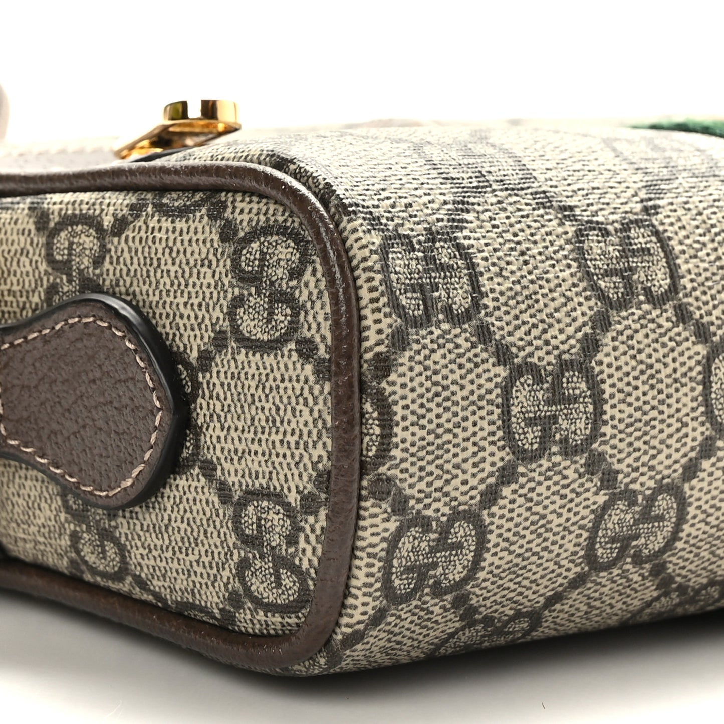 GG Supreme Monogram Web Mini Ophidia Shoulder Bag Brown