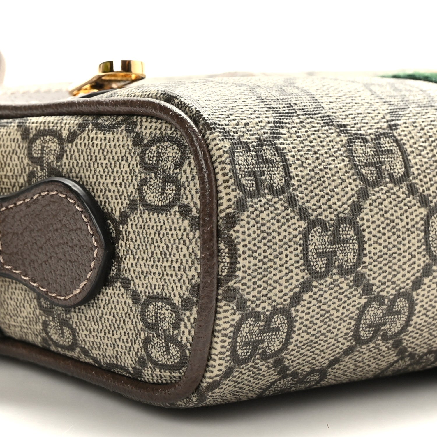 Gucci GG Supreme Monogram Web Mini Ophidia Shoulder Bag Brown 7 of 9