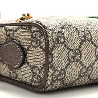 Gucci GG Supreme Monogram Web Mini Ophidia Shoulder Bag Brown 7 of 9