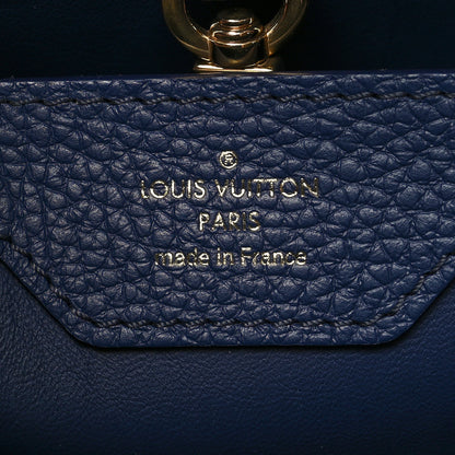 Louis Vuitton Taurillon Snakeskin Capucines MM Blue 6 of 10
