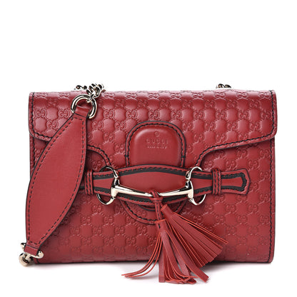 Gucci Soft Microguccissima Mini Emily Chain Shoulder Bag Rosso 1 of 11