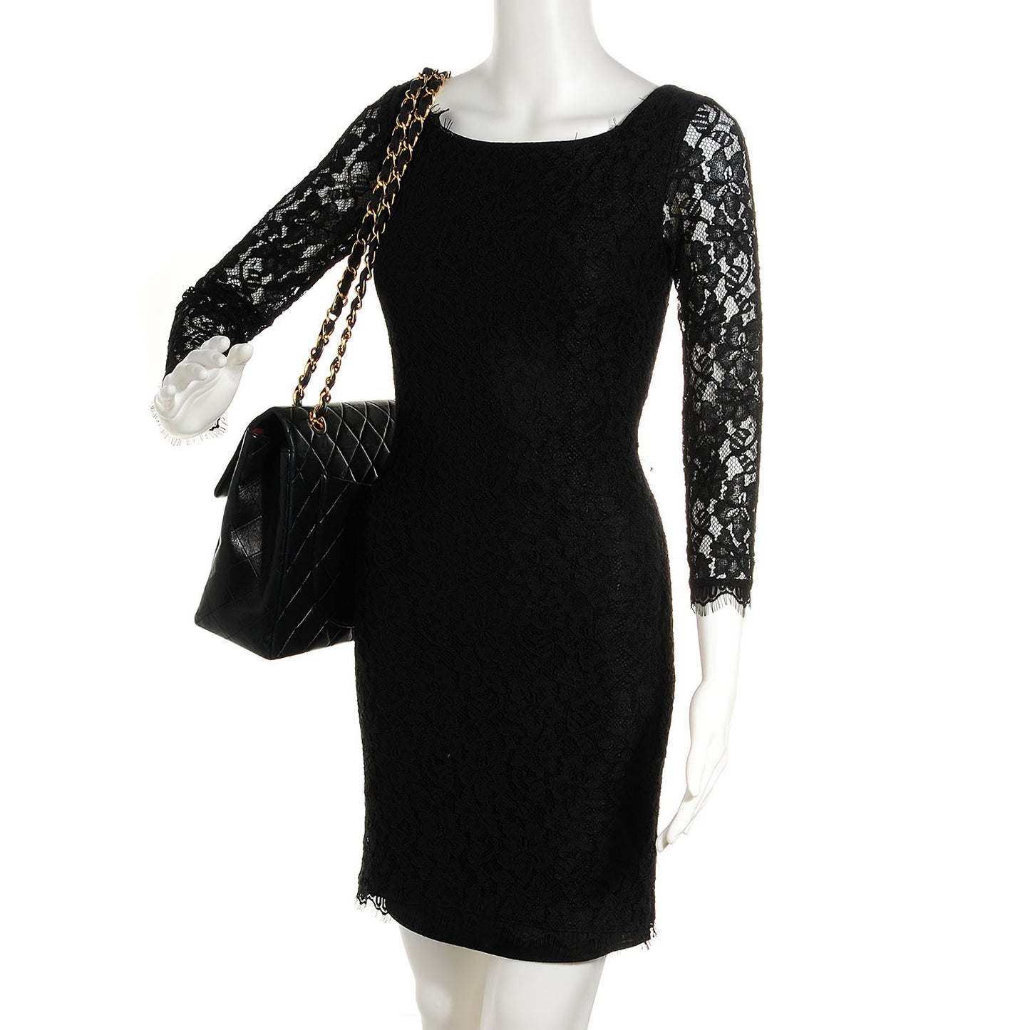 Lambskin Quilted XL Jumbo Flap Black