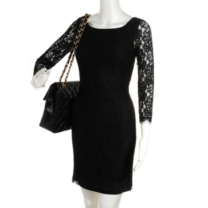 Chanel Lambskin Quilted XL Jumbo Flap Black 2 of 8