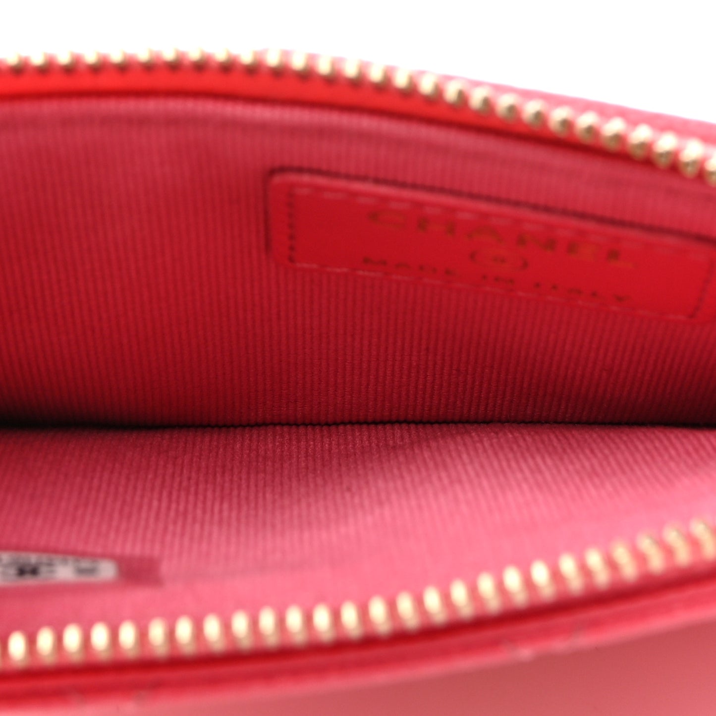 Caviar Quilted Flap Zip Card Holder Dark Pink