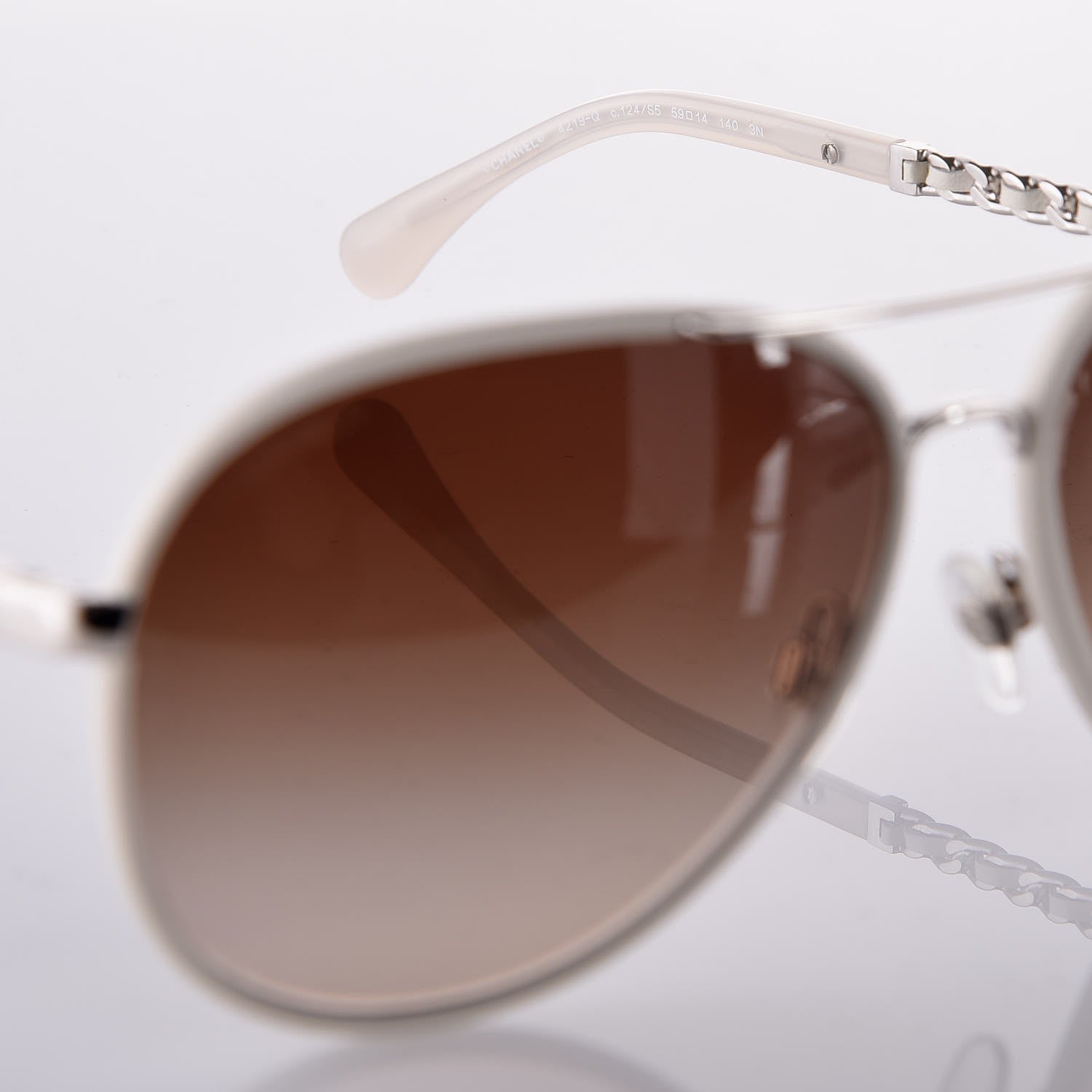 Chanel Pilot Winter Sunglasses 4219-Q White 8 of 9
