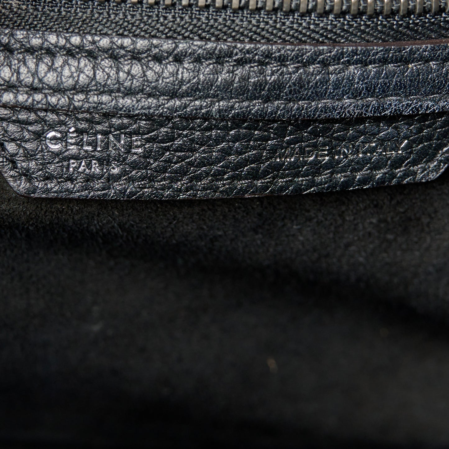 Drummed Calfskin Micro Luggage Black