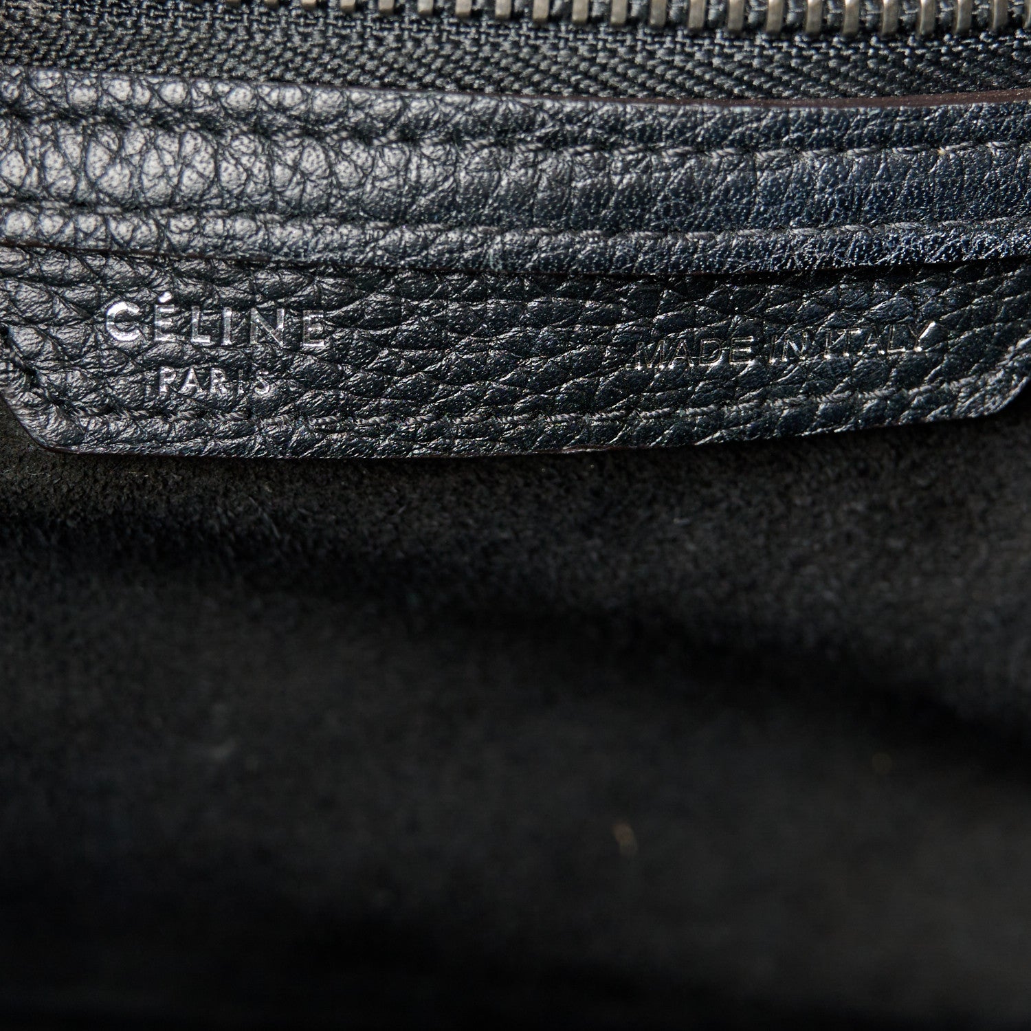 Celine Drummed Calfskin Micro Luggage Black 6 of 10