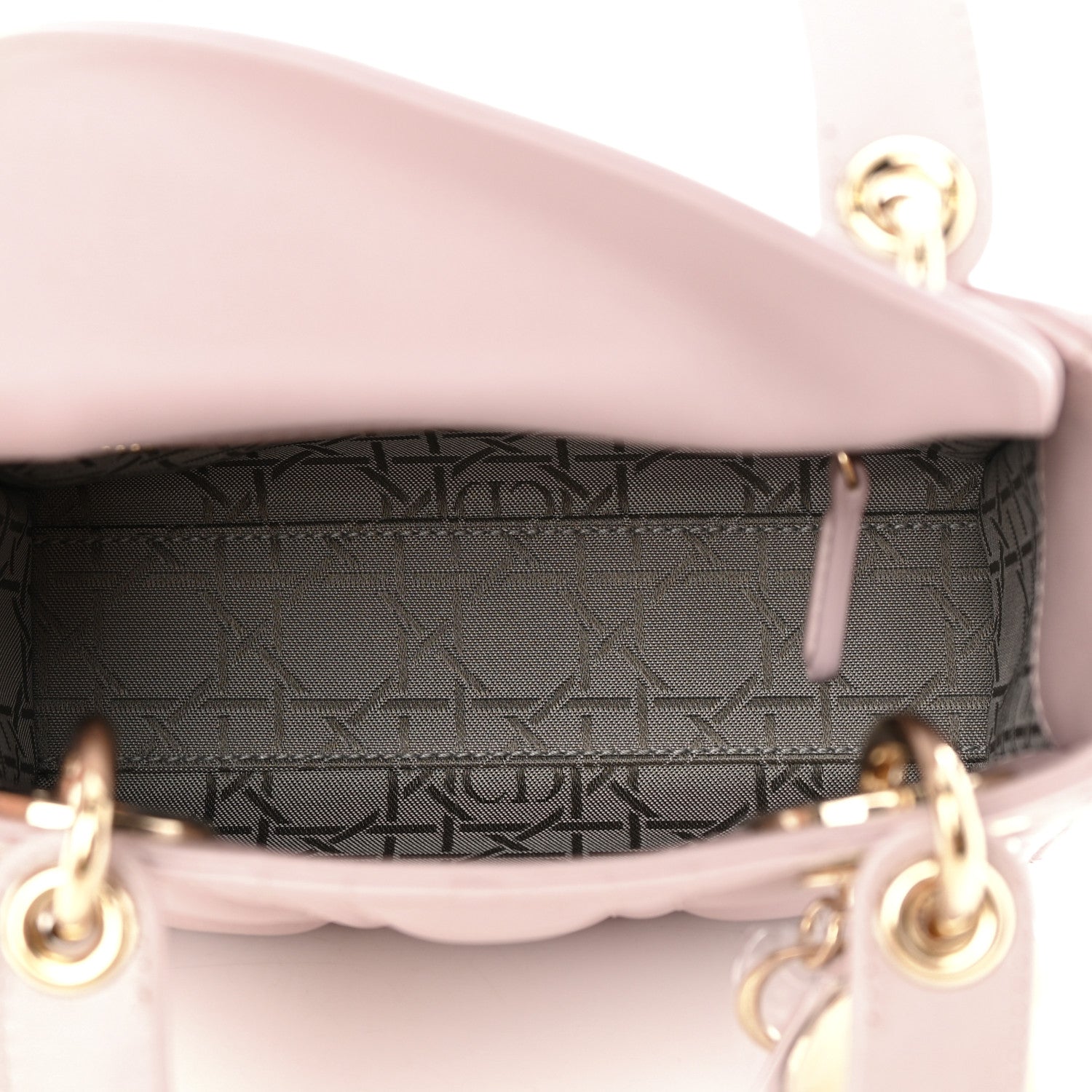 Christian Dior Metallic Lambskin Cannage Mini Lady Dior Lotus 5 of 11