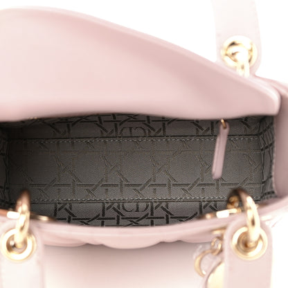 Christian Dior Metallic Lambskin Cannage Mini Lady Dior Lotus 5 of 11