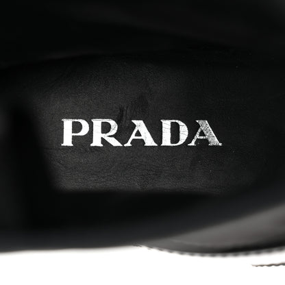 Prada Spazzolato Re-Nylon Metal Triangle Logo Buckled 50mm Biker Boots 39 Black 6 of 9