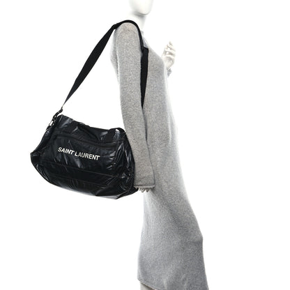 Saint Laurent Nylon Nuxx Ripstop Duffle Black White 2 of 10
