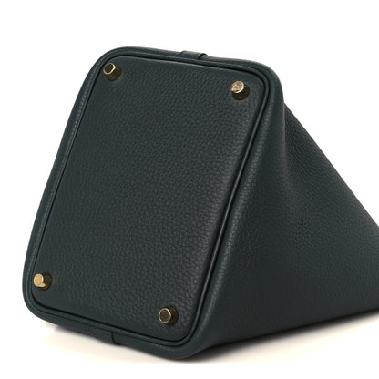 Hermes Taurillon Clemence Picotin Lock 18 PM Vert Mangrove 10 of 11