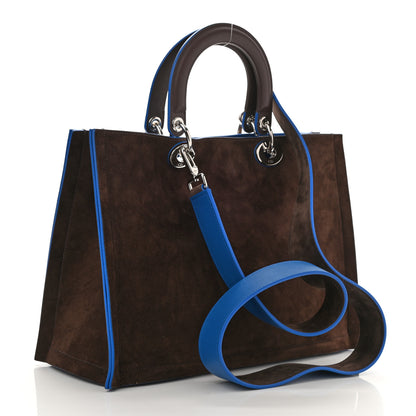 Christian Dior Suede Medium Diorissimo Tote Brown 3 of 7