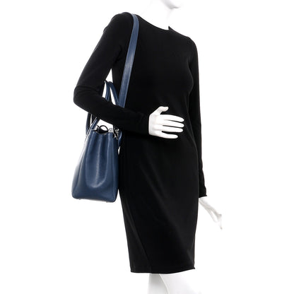 Chanel Calfskin Cerf Executive Shopper Tote Blue 2 of 9