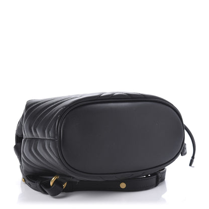 Gucci Calfskin Matelasse GG Marmont Flap Backpack Black 3 of 9