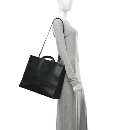 Louis Vuitton Calfskin Shopper Tote MM Black 2 of 10