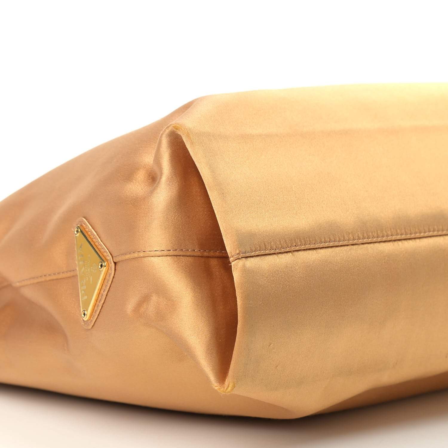 Prada Satin Raso Chain Bag Gold 7 of 14