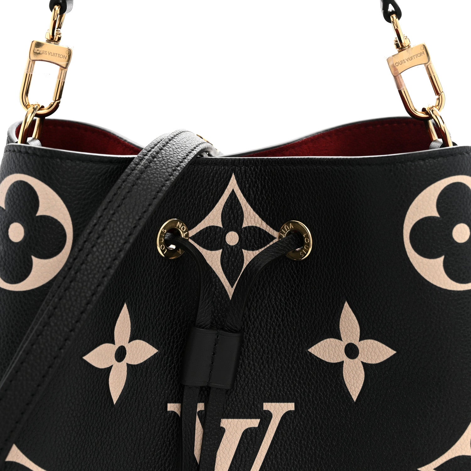 Louis Vuitton Empreinte Monogram Giant Neonoe MM Black Beige 8 of 10