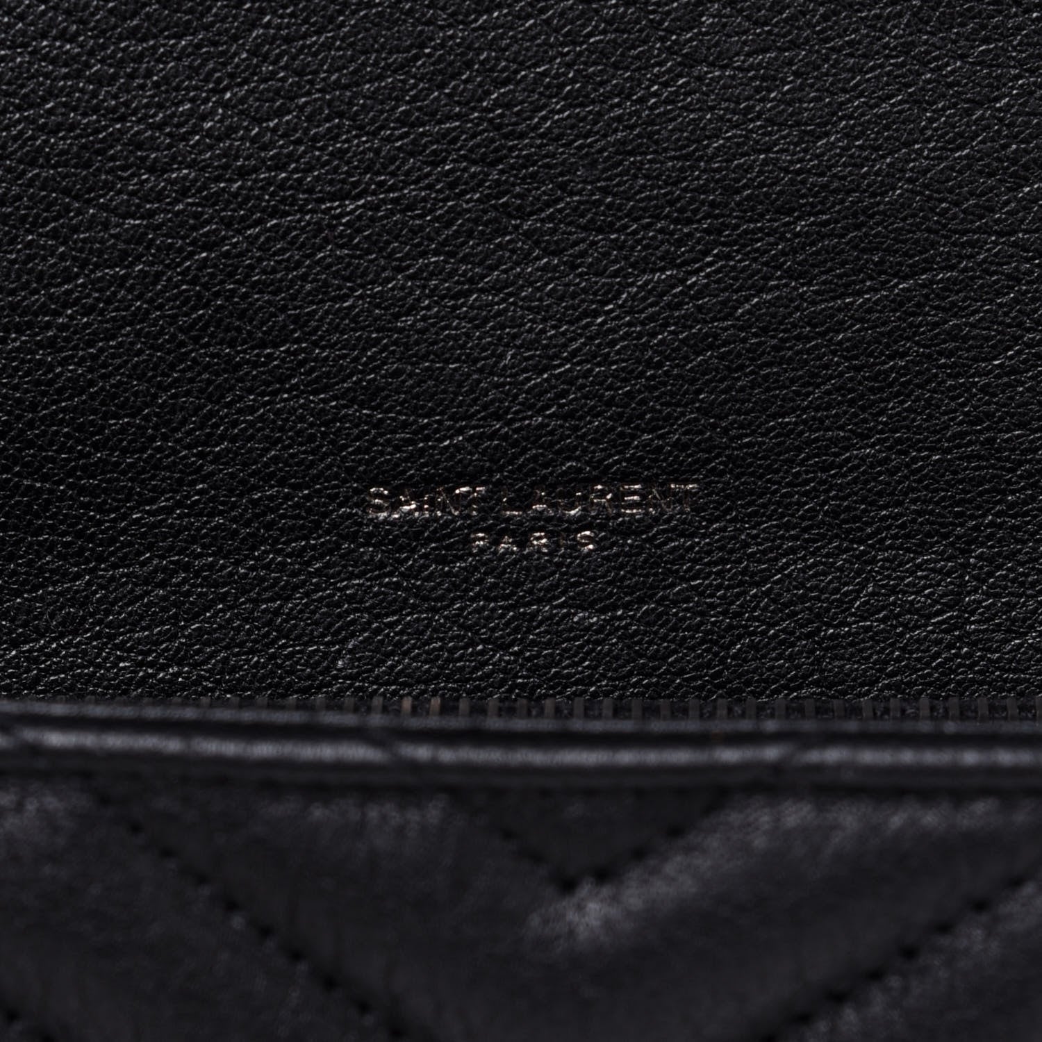 Saint Laurent Sheepskin Matelasse Chevron Monogram Medium College Bag Black 6 of 15