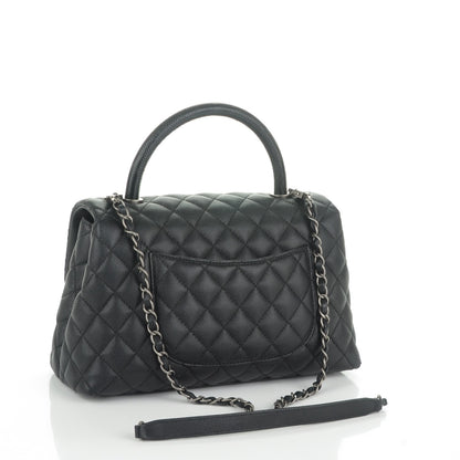Chanel Caviar Lizard Quilted Small Coco Handle Flap Black 3 of 7