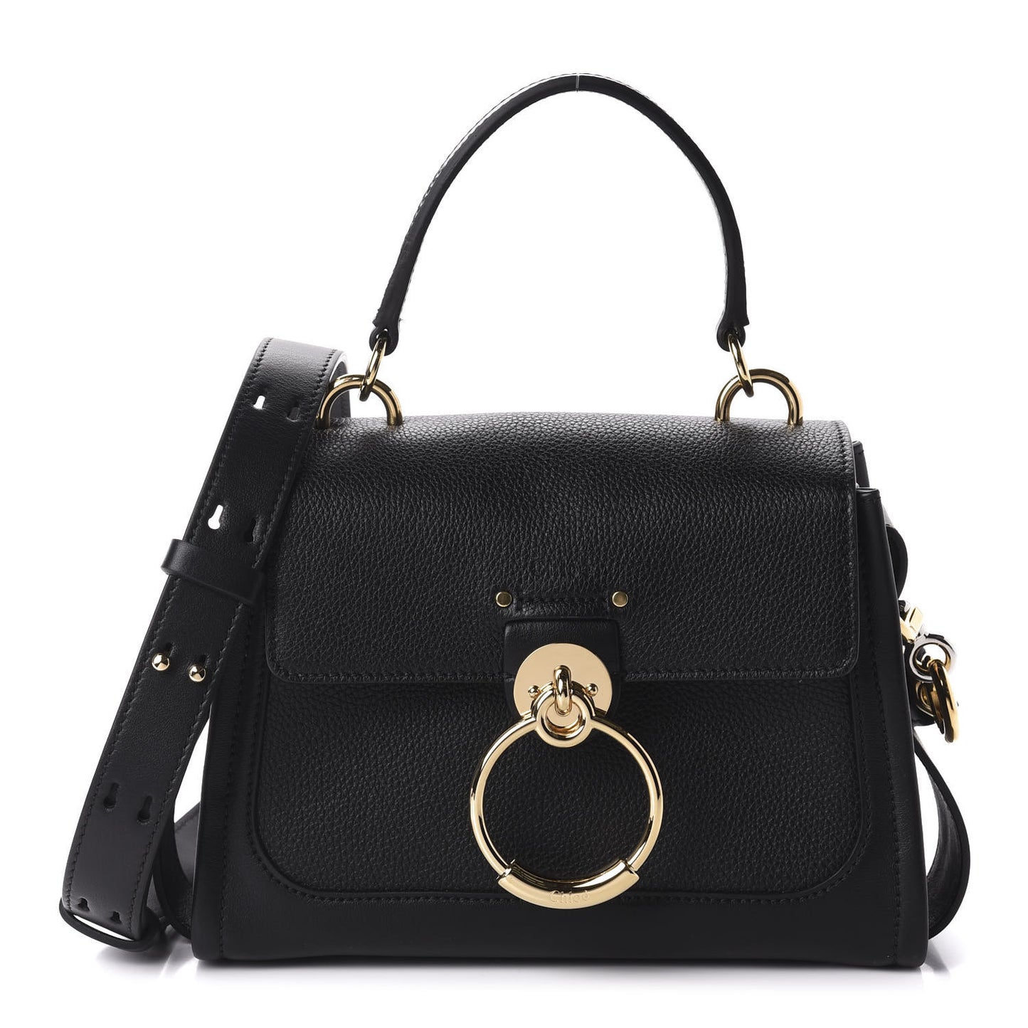 Calfskin Mini Tess Day Bag Black