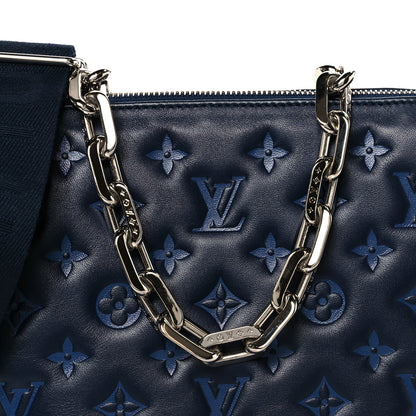 Louis Vuitton Lambskin Embossed Monogram Coussin PM Navy 10 of 12