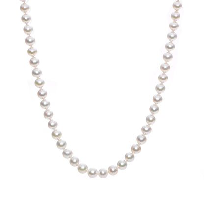 Mikimoto 18K White Gold Pearl 6mm Strand Akoya Necklace 16 1 of 10
