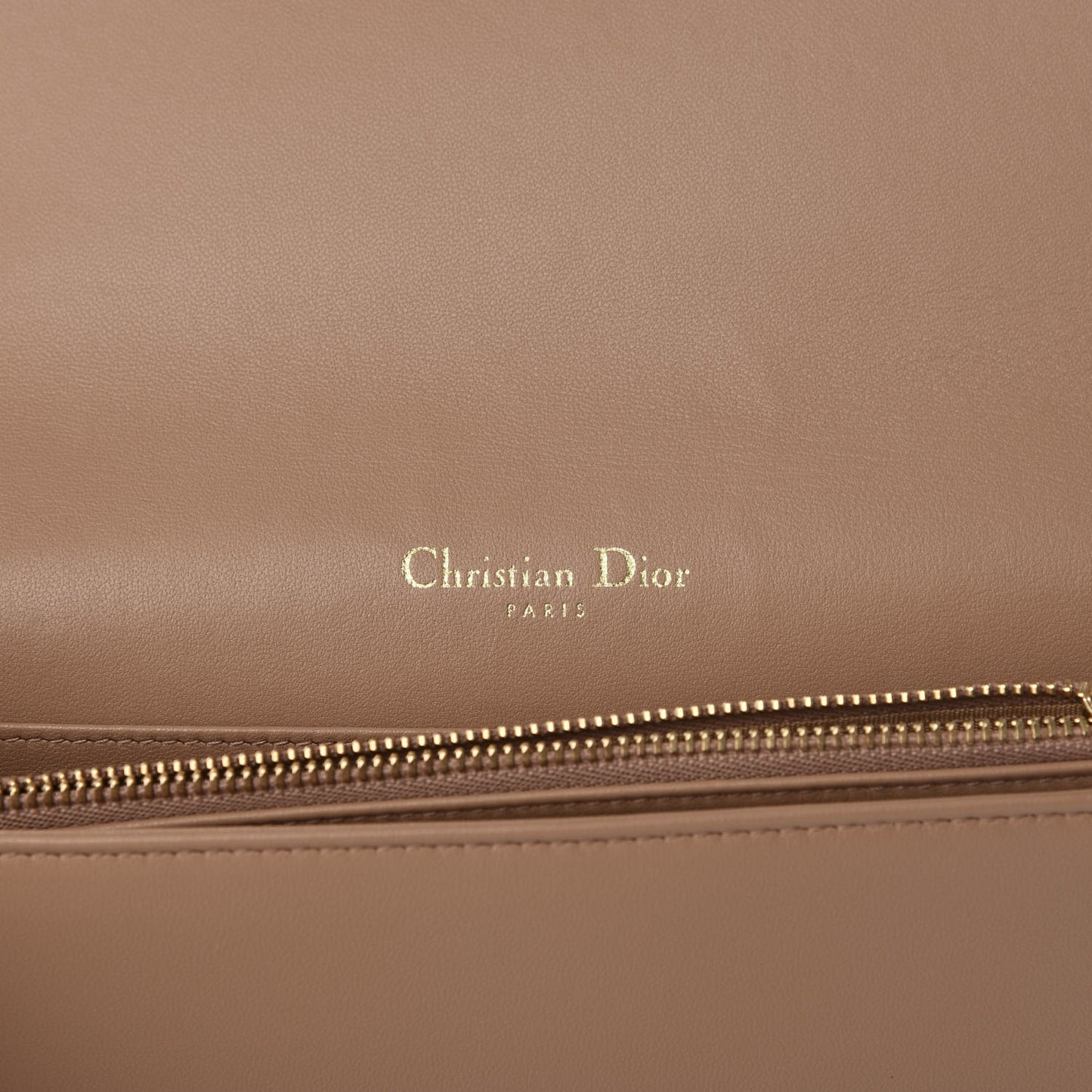 Lambskin Cannage Lady Dior Pouch Beige