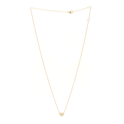 David Yurman 18K Yellow Gold Diamond Cable Heart Pave Pendant Necklace 3 of 4