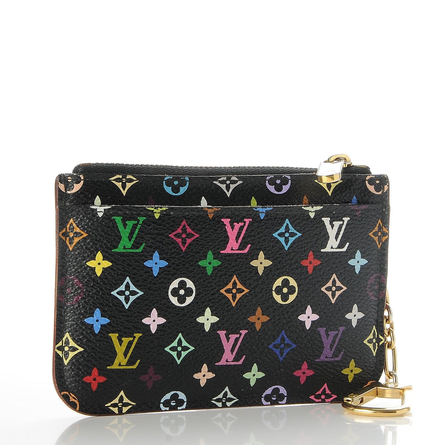Monogram Multicolor Key Pouch Black Violet