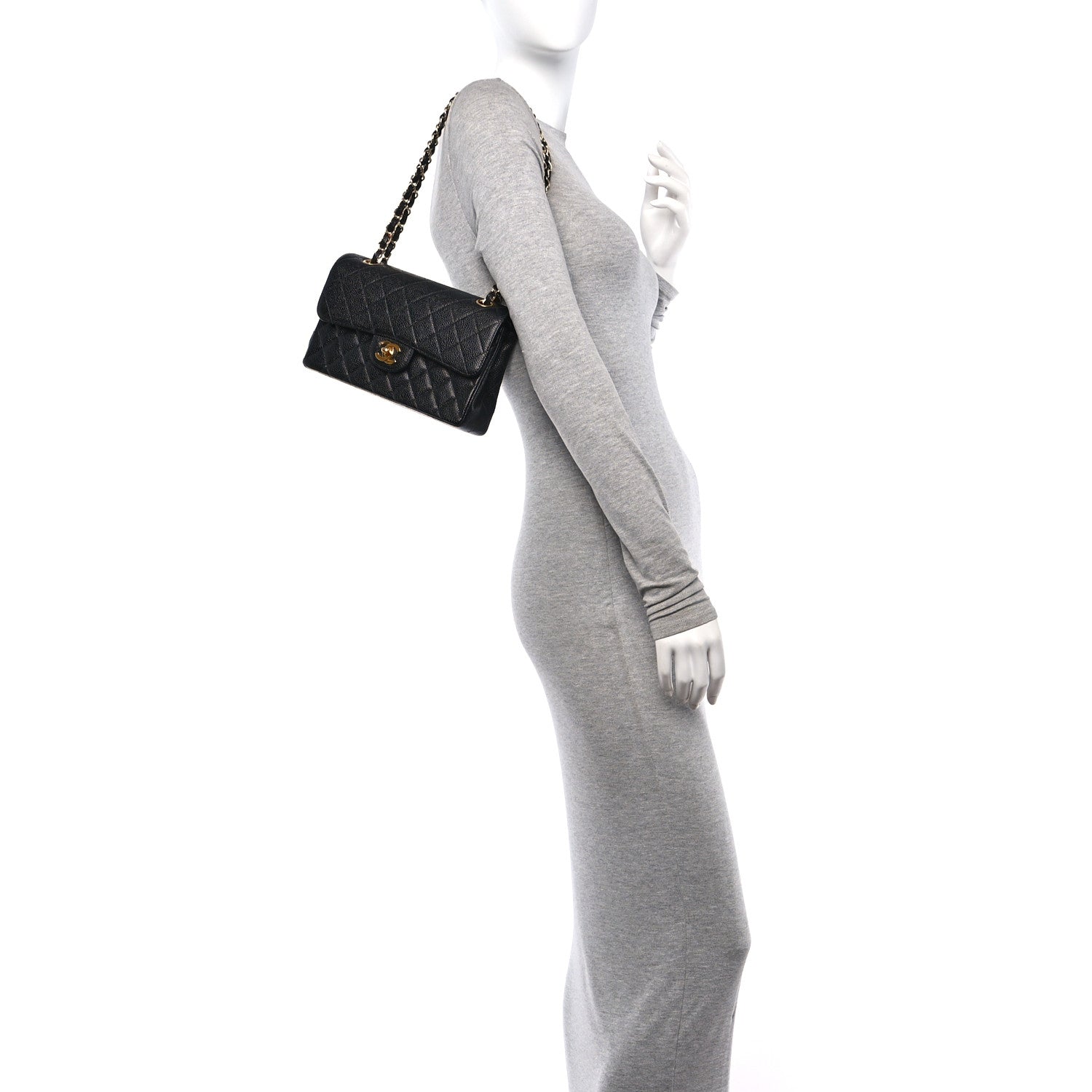 Chanel Caviar Quilted Small Double Flap Black 2 of 12