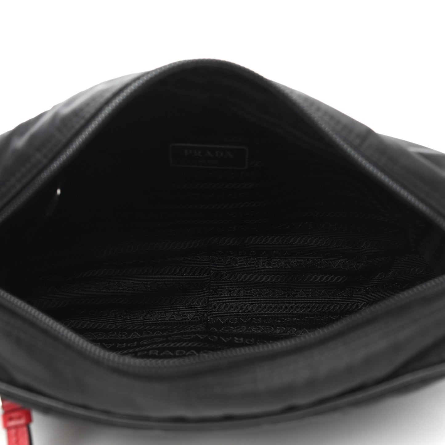 Tessuto Nylon Studded New Vela Shoulder Bag Black Fuoco