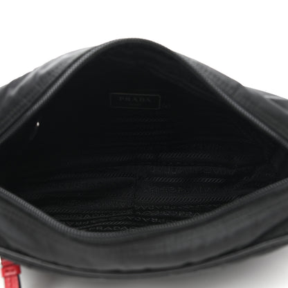 Prada Tessuto Nylon Studded New Vela Shoulder Bag Black Fuoco 5 of 10