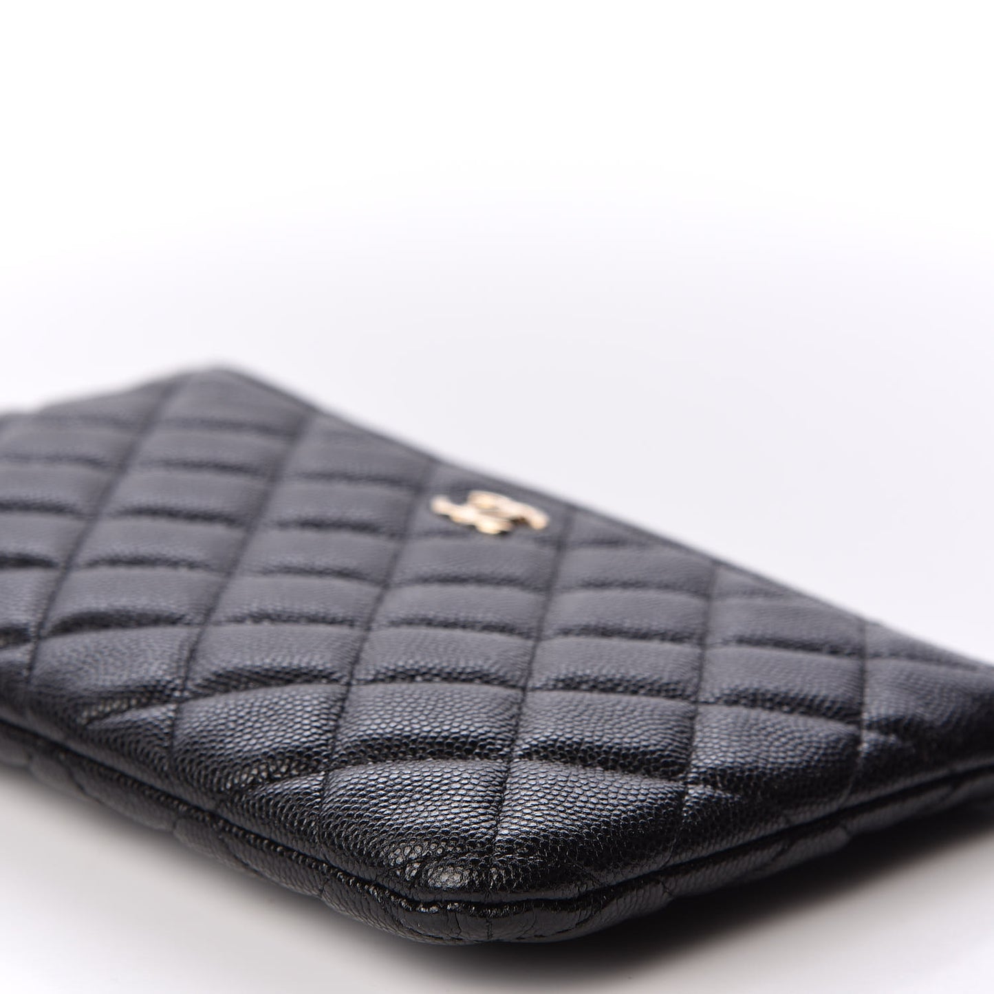 Caviar Quilted Small Pouch Black