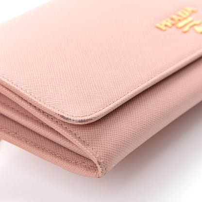 Prada Saffiano Metal Large Chain Wallet Orchidea 12 of 14