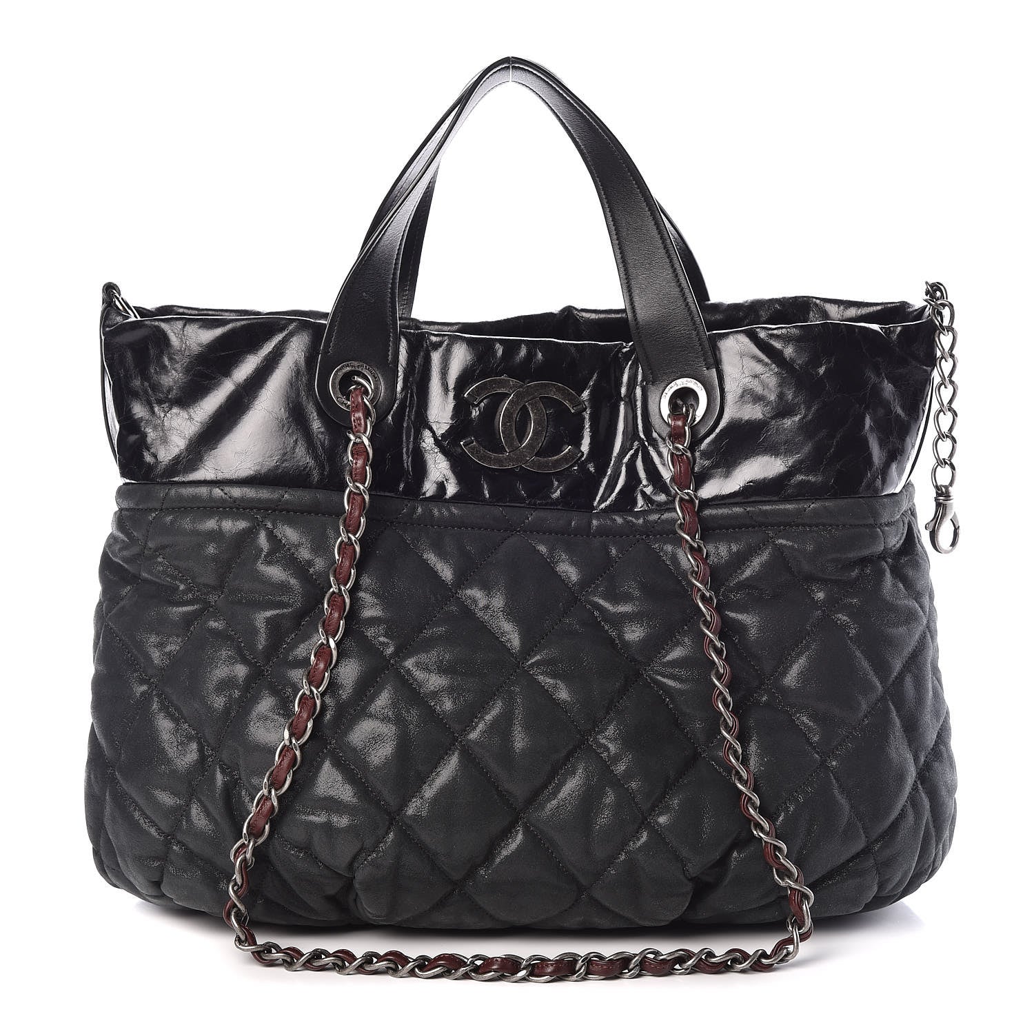 Chanel Iridescent Calfskin Large In the Mix Tote Black 1 of 9