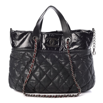 Chanel Iridescent Calfskin Large In the Mix Tote Black 1 of 9