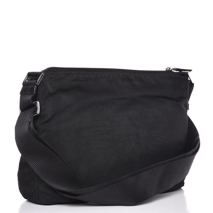 Prada Nylon Flat Messenger Bag Black 3 of 7