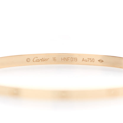 Cartier 18K Yellow Gold Small LOVE Bracelet 16 4 of 5